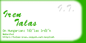 iren talas business card
